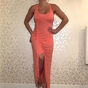 Cut25 by Yigal Azrouel Maxi Dress in Coral